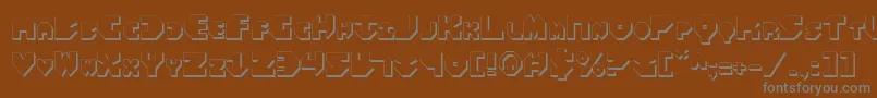 フォントBal Astaral 3D – 茶色の背景に灰色の文字