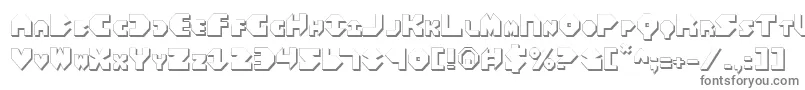 フォントBal Astaral 3D – 白い背景に灰色の文字