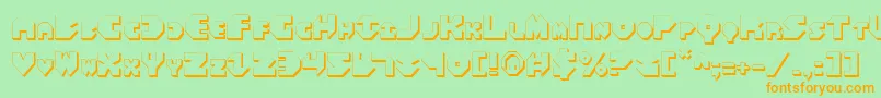 Bal Astaral 3D Font – Orange Fonts on Green Background