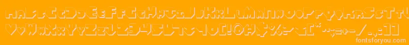 Bal Astaral 3D-Schriftart – Rosa Schriften auf orangefarbenem Hintergrund