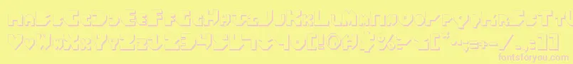 Bal Astaral 3D Font – Pink Fonts on Yellow Background