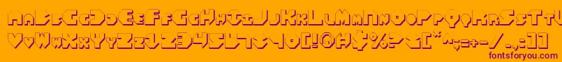 Bal Astaral 3D Font – Purple Fonts on Orange Background