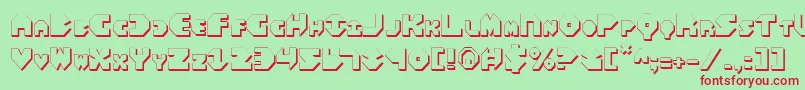 Bal Astaral 3D Font – Red Fonts on Green Background