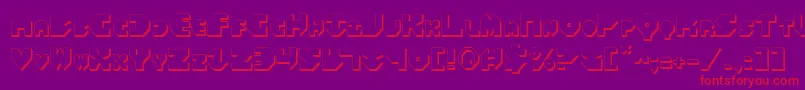 Bal Astaral 3D-Schriftart – Rote Schriften auf violettem Hintergrund