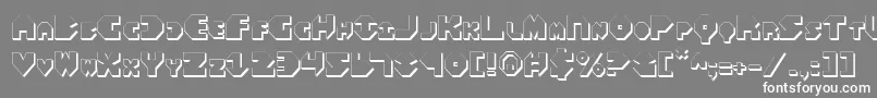 フォントBal Astaral 3D – 灰色の背景に白い文字