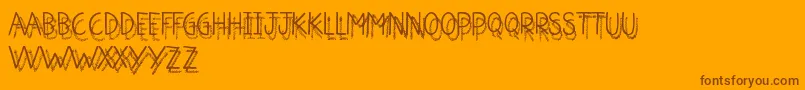 ShadowJumper Font – Brown Fonts on Orange Background