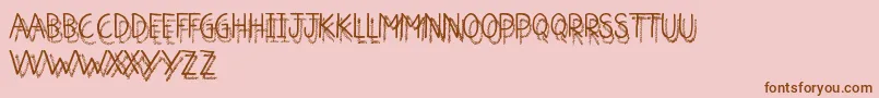 ShadowJumper Font – Brown Fonts on Pink Background