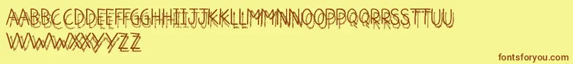 ShadowJumper Font – Brown Fonts on Yellow Background