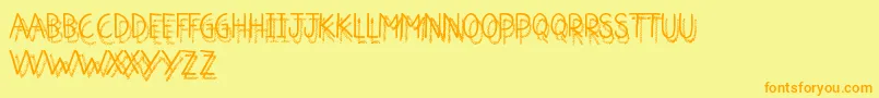ShadowJumper Font – Orange Fonts on Yellow Background