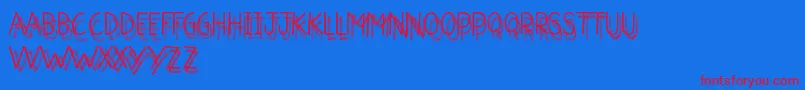 ShadowJumper Font – Red Fonts on Blue Background