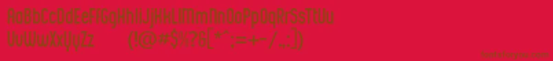 BiscuitProDemo-Schriftart – Braune Schriften auf rotem Hintergrund