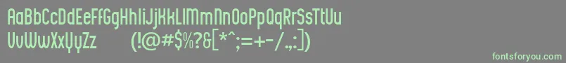 Fonte BiscuitProDemo – fontes verdes em um fundo cinza