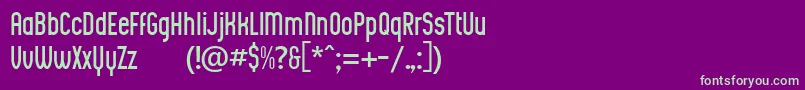 Шрифт BiscuitProDemo – зелёные шрифты на фиолетовом фоне