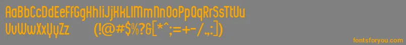 Шрифт BiscuitProDemo – оранжевые шрифты на сером фоне
