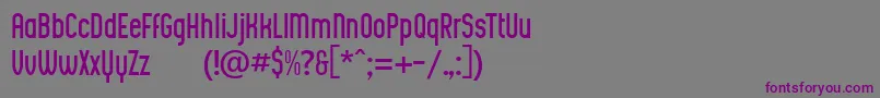 Czcionka BiscuitProDemo – fioletowe czcionki na szarym tle
