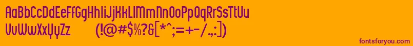 Шрифт BiscuitProDemo – фиолетовые шрифты на оранжевом фоне