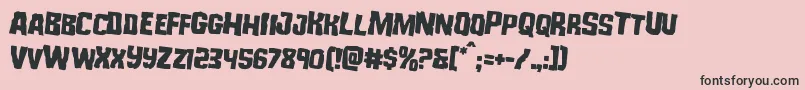 フォントMonsterhunterrotate2 – ピンクの背景に黒い文字