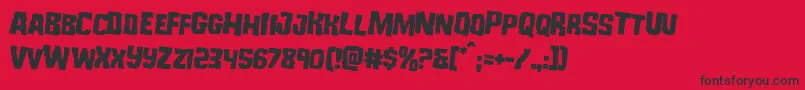 フォントMonsterhunterrotate2 – 赤い背景に黒い文字