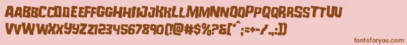 Monsterhunterrotate2 Font – Brown Fonts on Pink Background