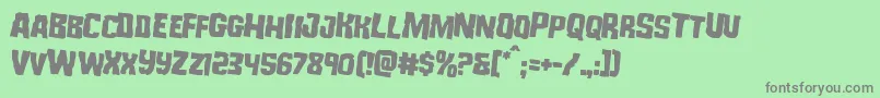 フォントMonsterhunterrotate2 – 緑の背景に灰色の文字