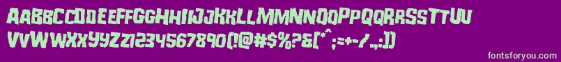 Monsterhunterrotate2 Font – Green Fonts on Purple Background