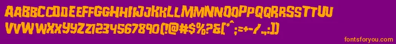 Monsterhunterrotate2 Font – Orange Fonts on Purple Background