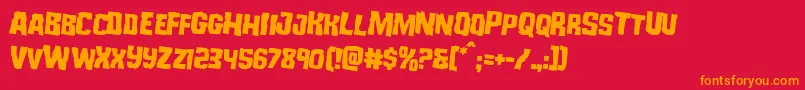 Monsterhunterrotate2 Font – Orange Fonts on Red Background