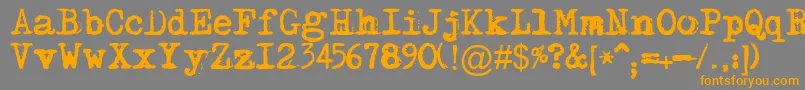 Maszyna Font – Orange Fonts on Gray Background