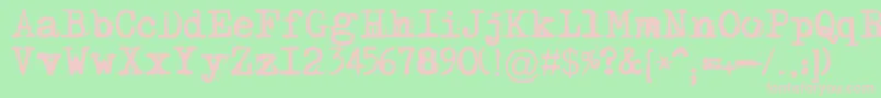 Maszyna Font – Pink Fonts on Green Background