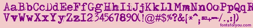 Maszyna Font – Purple Fonts on Pink Background