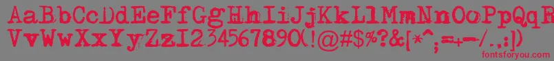 Maszyna Font – Red Fonts on Gray Background