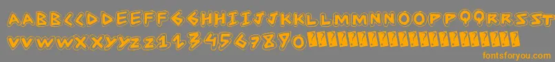 Anglestroke Font – Orange Fonts on Gray Background