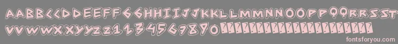 Anglestroke Font – Pink Fonts on Gray Background