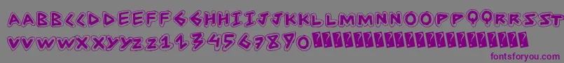 Anglestroke Font – Purple Fonts on Gray Background