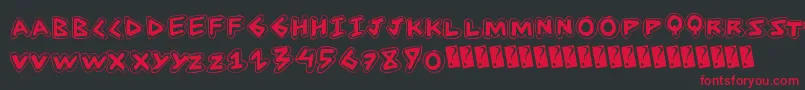 Anglestroke Font – Red Fonts on Black Background