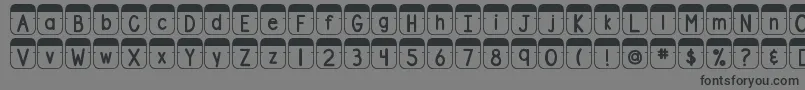 DjbFileFolderTabs Font – Black Fonts on Gray Background