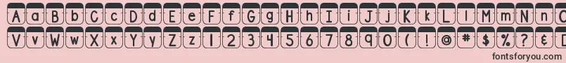 Lisätietoja DjbFileFolderTabs-fontista DjbFileFolderTabs-fontti – mustat fontit vaaleanpunaisella taustalla