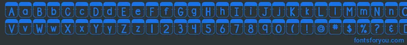 DjbFileFolderTabs Font – Blue Fonts on Black Background