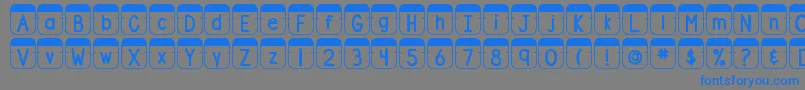 Шрифт DjbFileFolderTabs – синие шрифты на сером фоне