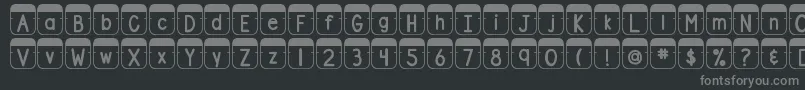 DjbFileFolderTabs Font – Gray Fonts on Black Background