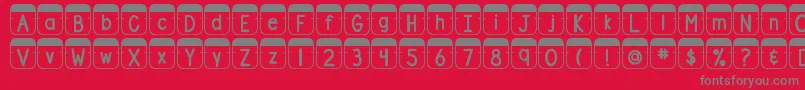 DjbFileFolderTabs Font – Gray Fonts on Red Background