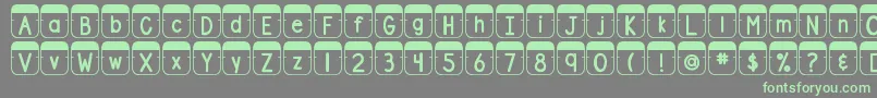 DjbFileFolderTabs Font – Green Fonts on Gray Background