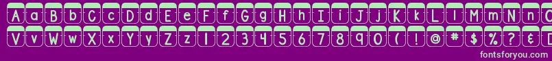 Шрифт DjbFileFolderTabs – зелёные шрифты на фиолетовом фоне