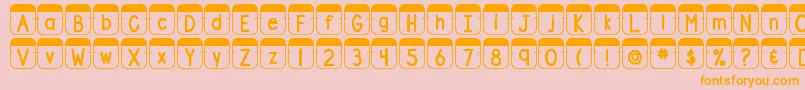 DjbFileFolderTabs Font – Orange Fonts on Pink Background