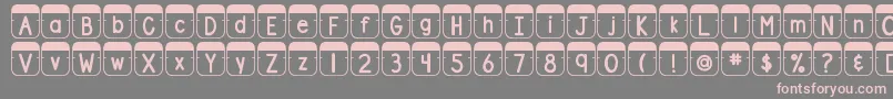 DjbFileFolderTabs Font – Pink Fonts on Gray Background