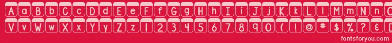 DjbFileFolderTabs Font – Pink Fonts on Red Background