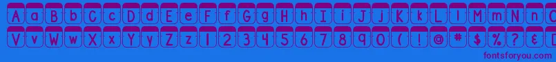 DjbFileFolderTabs Font – Purple Fonts on Blue Background