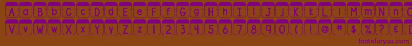 Czcionka DjbFileFolderTabs – fioletowe czcionki na brązowym tle