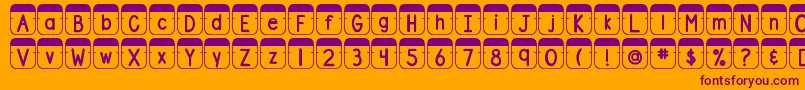 DjbFileFolderTabs Font – Purple Fonts on Orange Background