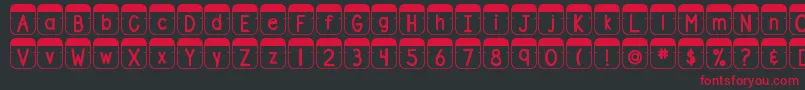 Fonte DjbFileFolderTabs – fontes vermelhas em um fundo preto
